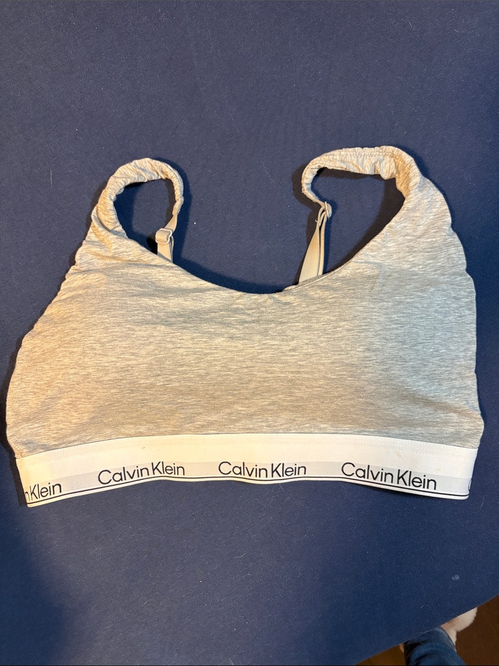 Calvin Klein Light Gray Logo Elastic Bralette